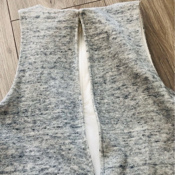 10 Crosby Derek Lam Layered Sleeveless Cotton Dress White Grey Knit 0 - Picture 7 of 9